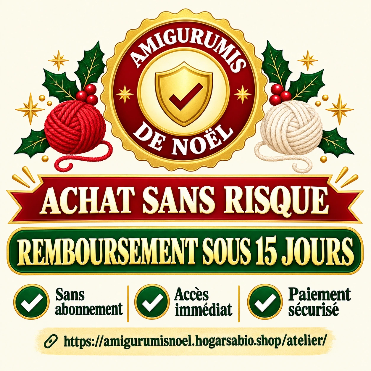 Garantie 15 Jours : Achetez sans risque, remboursé sous 15 jours, sans abonnement, accès instantané, paiement sécurisé